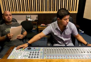 pablo at mixing desk
